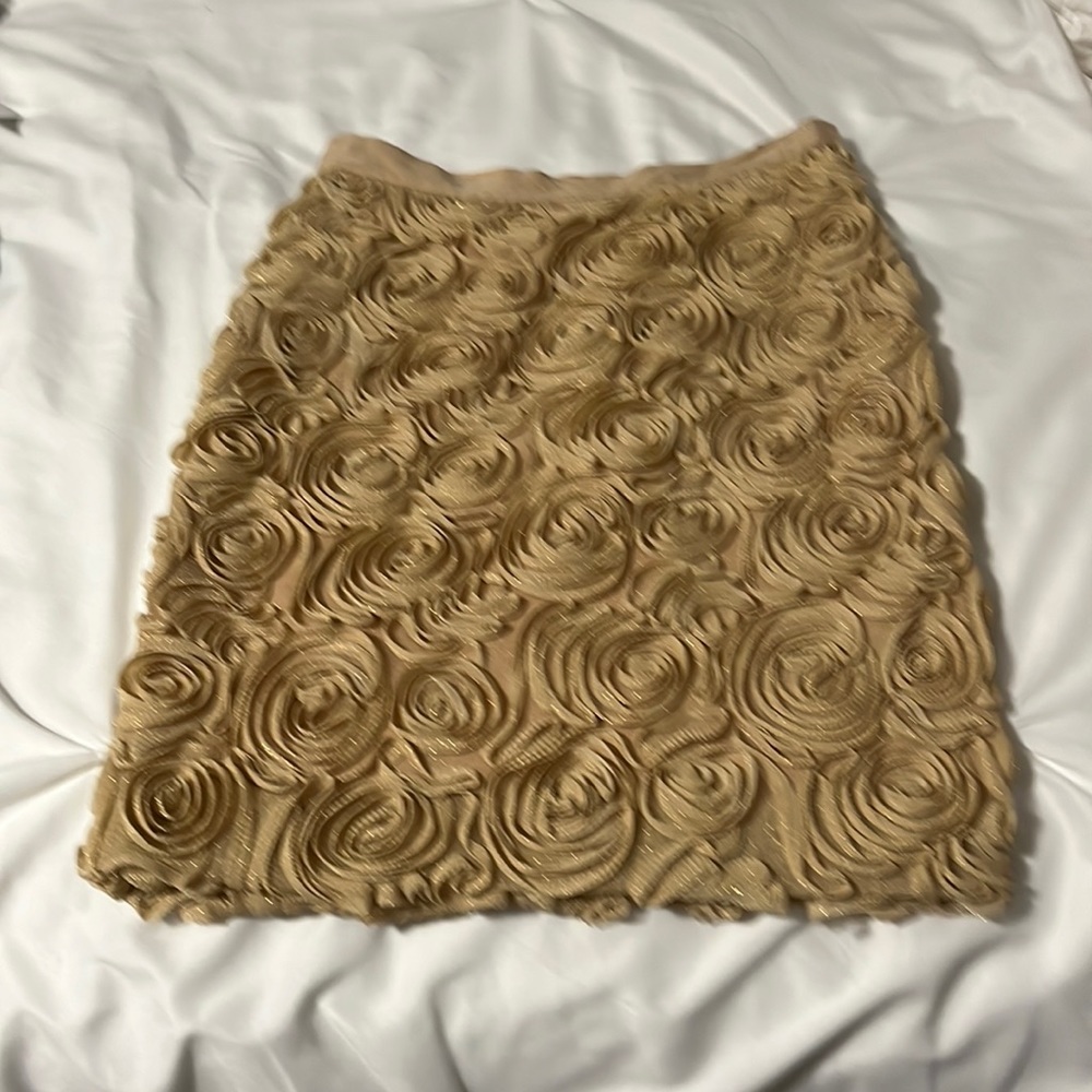 Banana Republic gold rosette skirt